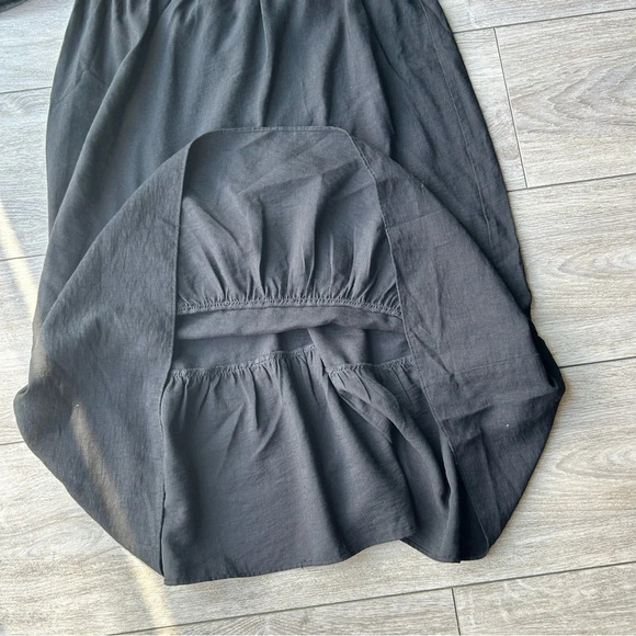 City Chic Black Sleeveless V Neck Midi Dress With Ruffles - Picture 9 of 13